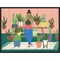 Plant Lady by Queenbe Monyei 24-in. W x 18-in. H. Canvas Wall Art Print Framed in Black